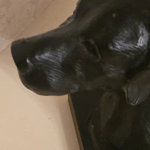 Vintage Dog Bookends Labrador Retriever Heavy Metal Bronze Tone - Picture 11 of 12